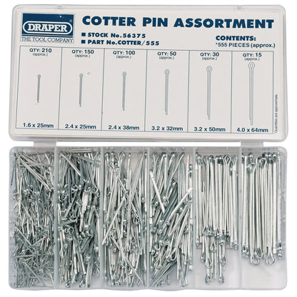 Draper 56375 Split Pin Assortment 555 Piece Draper