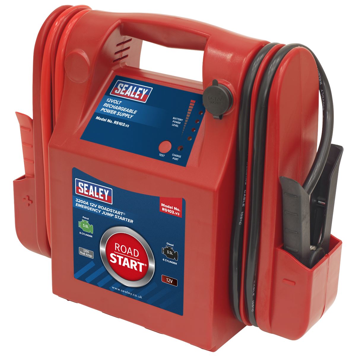 Sealey RS103 RoadStart® Emergency Jump Starter 12V 3200 Peak Amps Sealey