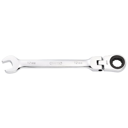 Draper 52013 HI-TORQ® Metric Flexible Head Ratcheting Combination Spanner 12mm Draper