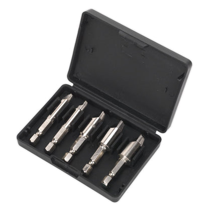 Sealey AK7228 HSS Screw Extractor Set 5pc Sealey