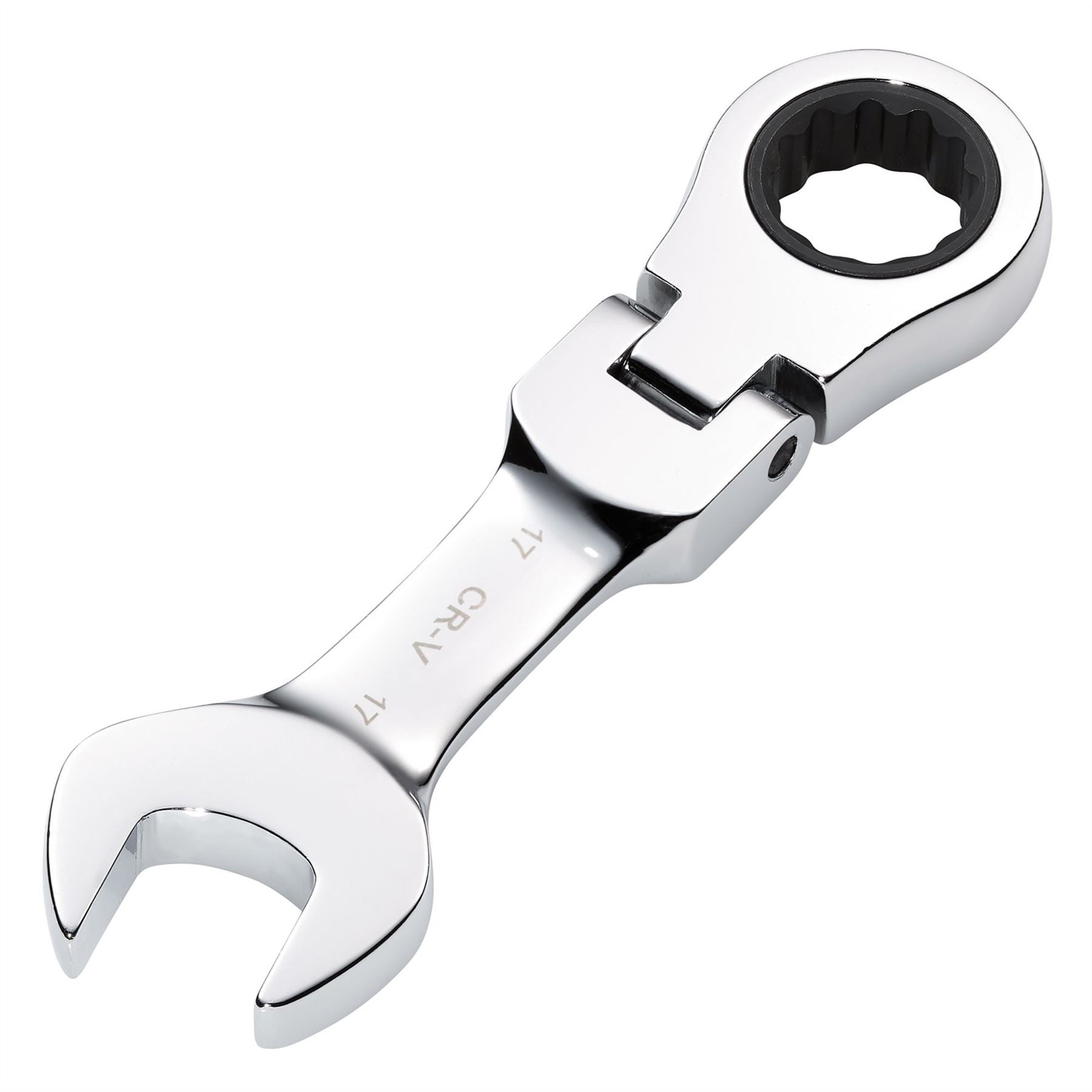 Draper 27977 HI-TORQ® Metric Stubby Flexible Head Ratchet Combination Spanner 17mm Draper