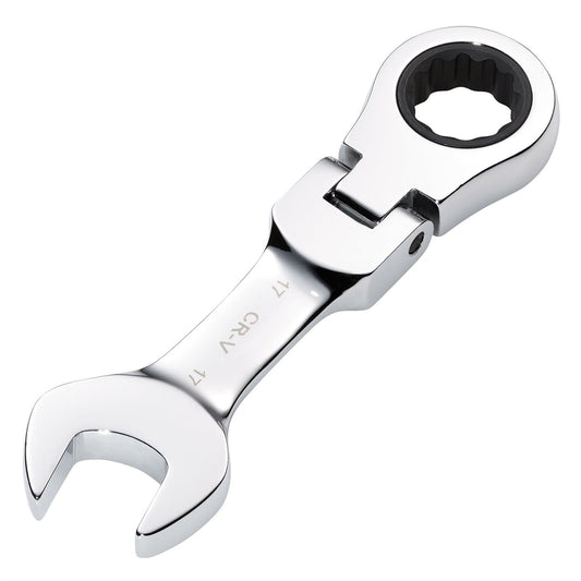 Draper 27977 HI-TORQ® Metric Stubby Flexible Head Ratchet Combination Spanner 17mm Draper