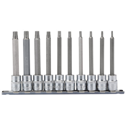 Draper 16340 TX-STAR® Plus Socket Bit Set 3/8" Sq. Dr. 100mm 10 Piece Draper