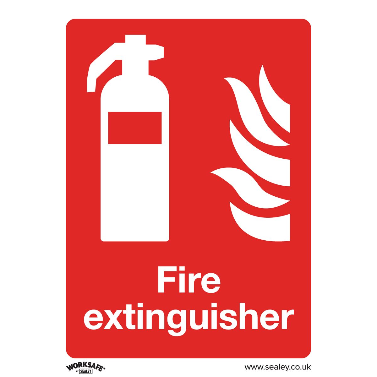 Sealey SS15P1 Information Safety Sign - Fire Extinguisher - Rigid Plastic Sealey