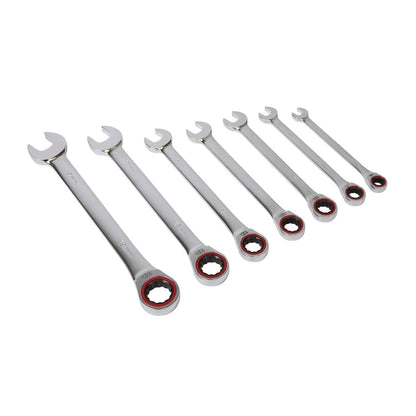 Sealey AK63941 Ratchet Combination Spanner Set 7pc Metric Premier Platinum Sealey
