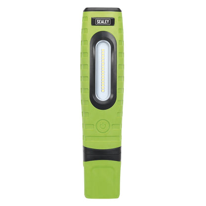 Sealey LED360PLUSG Rechargeable 360° Inspection Light 10W & 3W SMD LED Green 2 x Lithium-ion Sealey