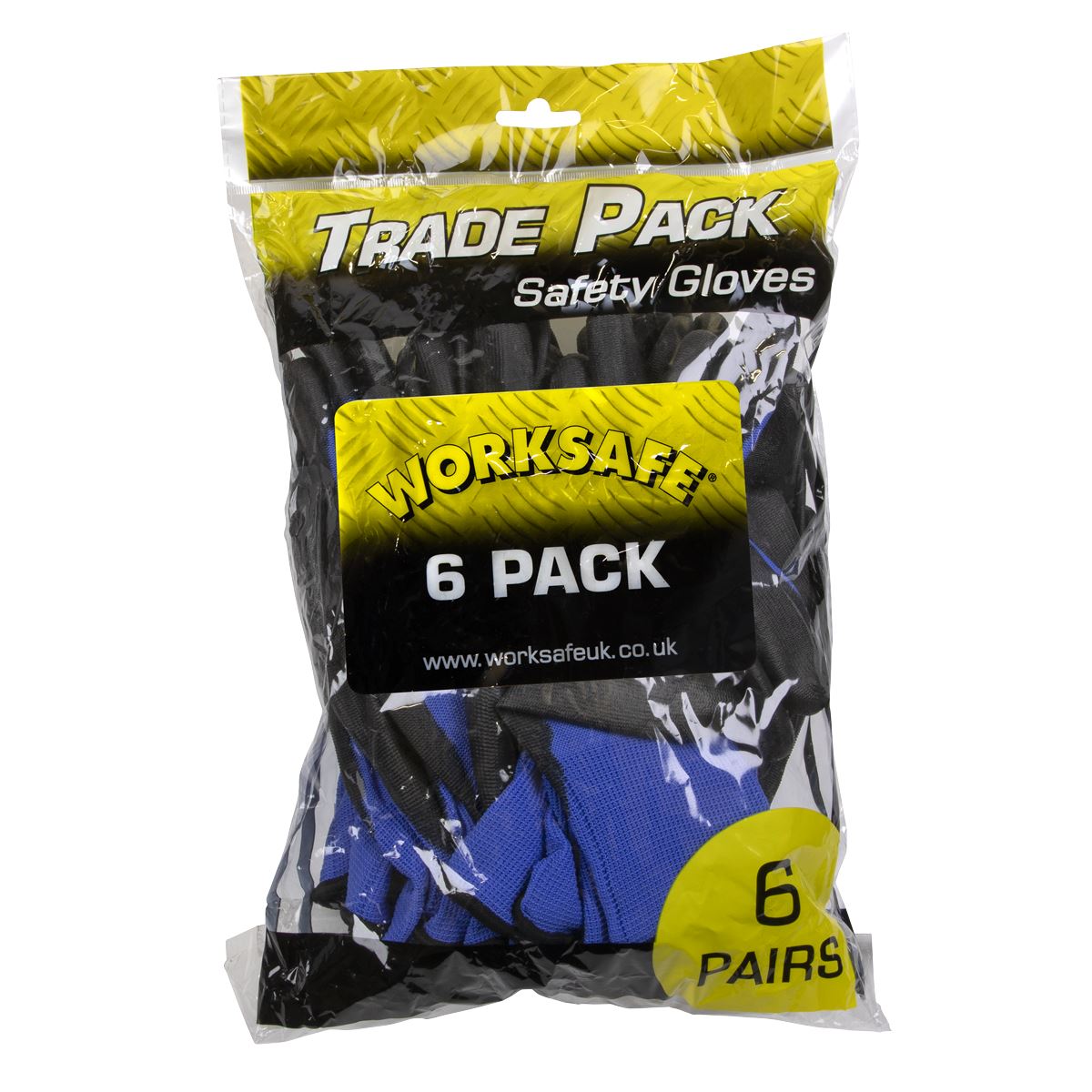 Sealey TSP117L/6 Lightweight Precision Grip Gloves (Large) - Pack of 6 Pairs Sealey