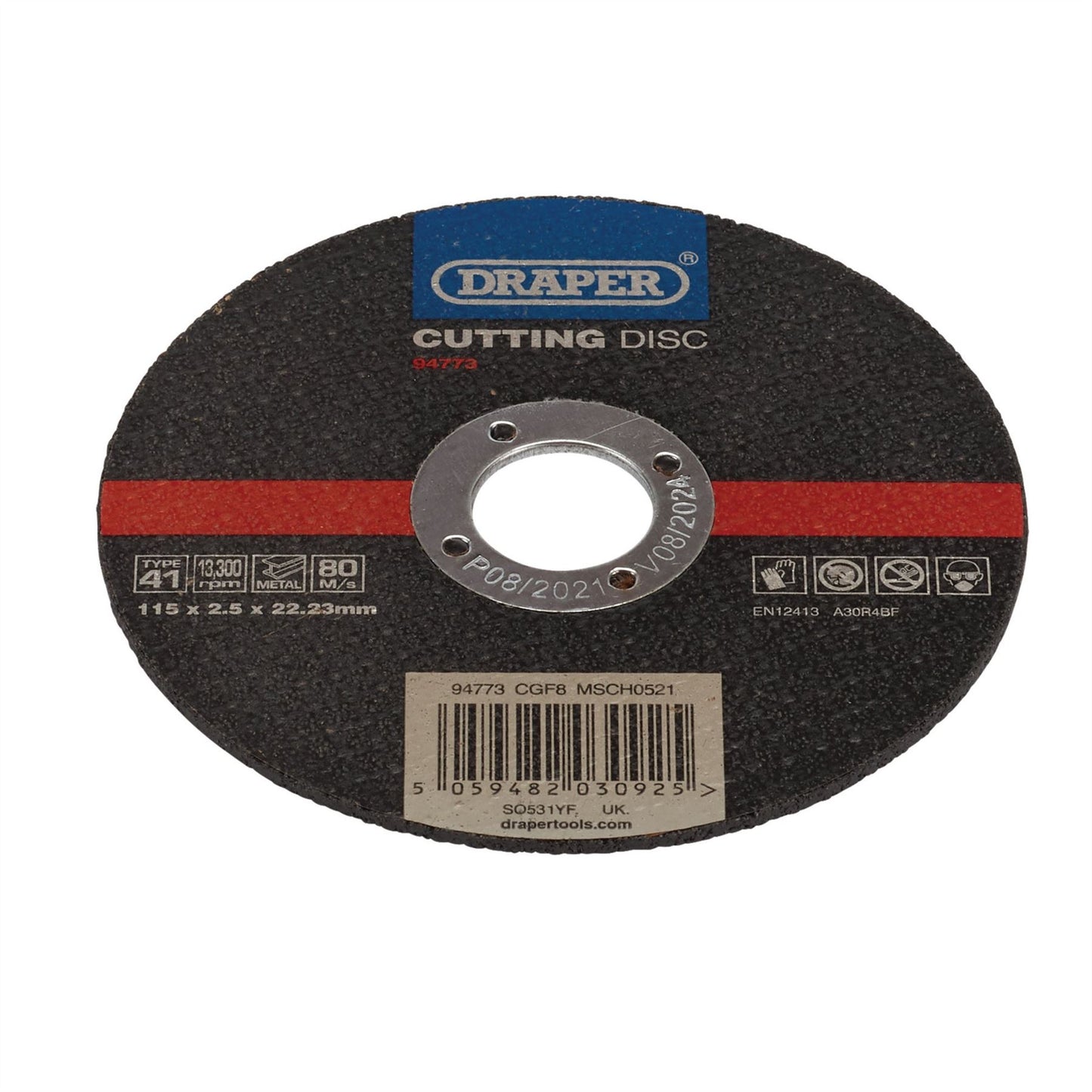 Draper 94773 Metal Cutting Disc 115 x 2.5 x 22.23mm Draper