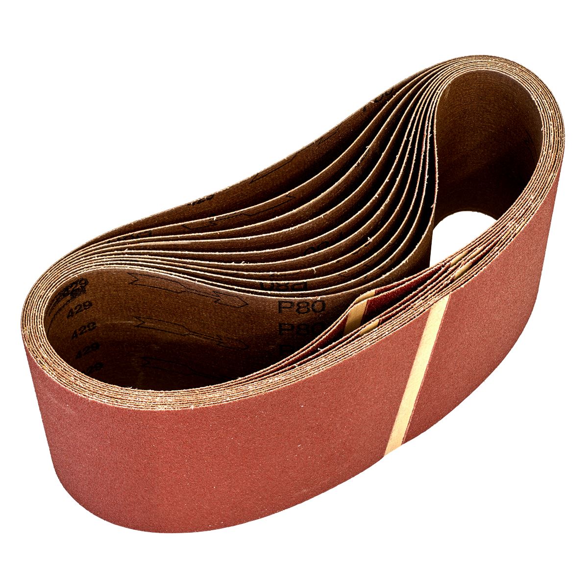 Sealey WSB6280 Sanding Belt 100 x 620mm 80Grit - Pack of 10 Sealey