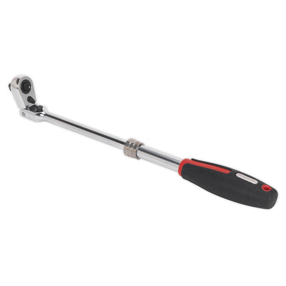 Sealey AK8983 Ratchet Wrench 3/8"Sq Drive Flexi-Head Extendable Premier Platinum Sealey