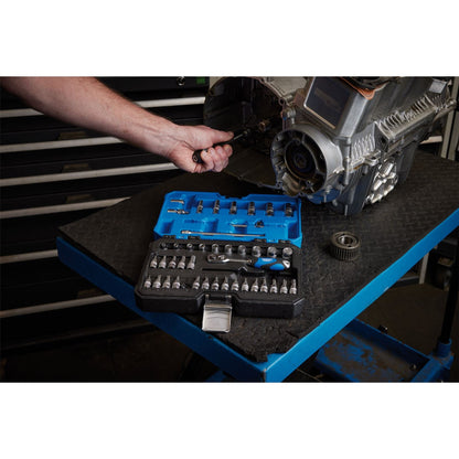 Draper 16446 Expert Metric Socket Set 1/4" Sq. Dr. 44 Piece Draper