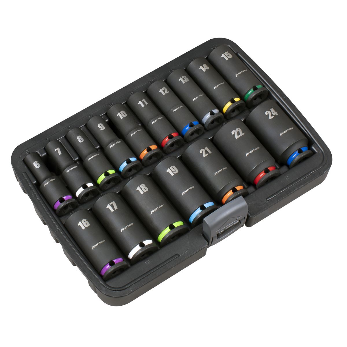 Sealey AK68219 Deep Impact Socket Set 3/8”Sq Drive 17pc Sealey