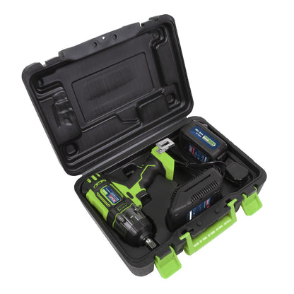 Sealey CP400LIHV Cordless Impact Wrench 18V 3Ah Lithium-ion 1/2"Sq Drive Hi-Vis Sealey