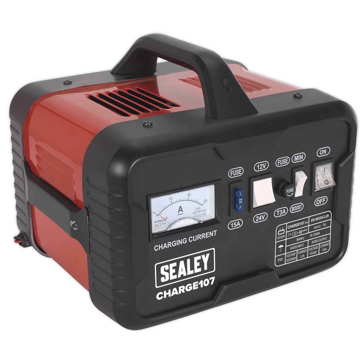 Sealey CHARGE107 Battery Charger 11A 12/24V 230V Sealey