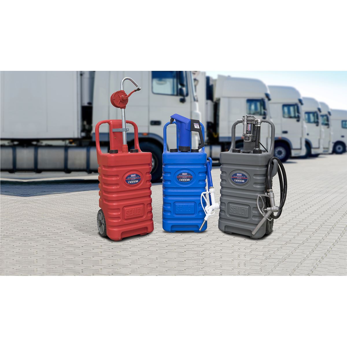 Sealey DT55BCOMBO1 Mobile Dispensing Tank 55L with AdBlue® Pump - Blue Sealey