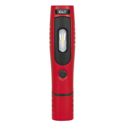 Sealey LED3602R Rechargeable 360° Inspection Light 4W & 3W SMD LED Red Lithium-ion Sealey