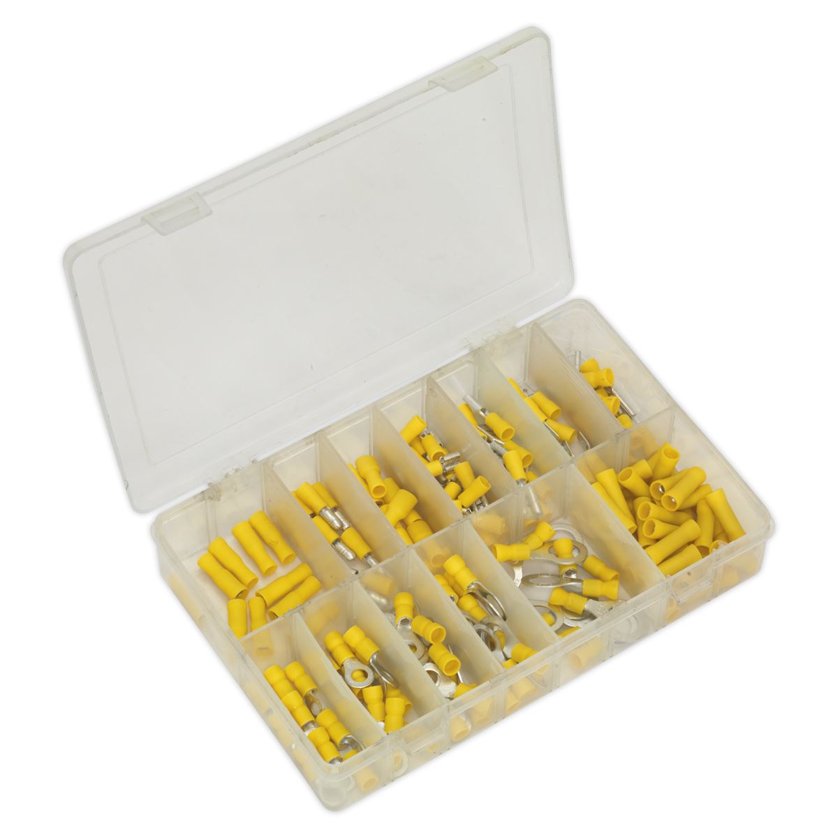 Sealey AB041YT Crimp Terminal Assortment 140pc Yellow Sealey
