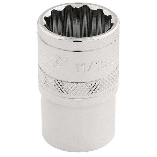Draper 33644 HI-TORQ® 12 Point Socket 1/2" Sq. Dr. 11/16" Draper