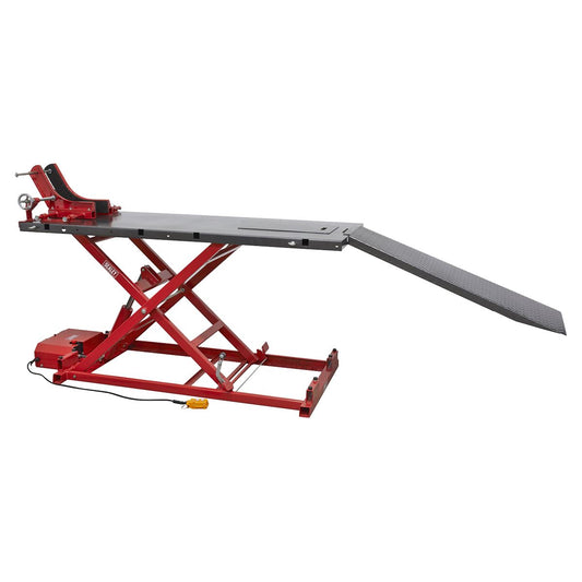 Sealey MC680E Heavy-Duty Electro/Hydraulic Motorcycle Lift 680kg Capacity Sealey