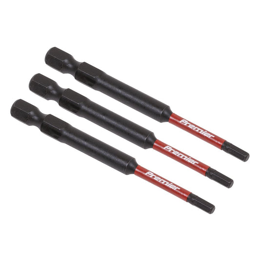 Sealey AK8261 Hex 3mm Impact Power Tool Bits 75mm - 3pc Sealey