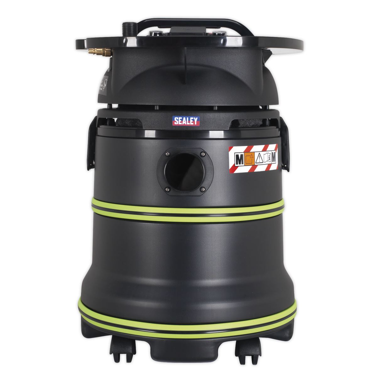 Sealey DFS35M Vacuum Cleaner Industrial Dust-Free Wet/Dry 35L 1000W/230V Plastic Drum M-Class Self-Clean Filter Sealey