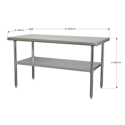 Sealey AP1560SS Stainless Steel Workbench 1.5m Sealey