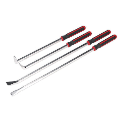 Sealey AK9100 Pry Bar Set 4pc Heavy-Duty with Hammer Cap Sealey