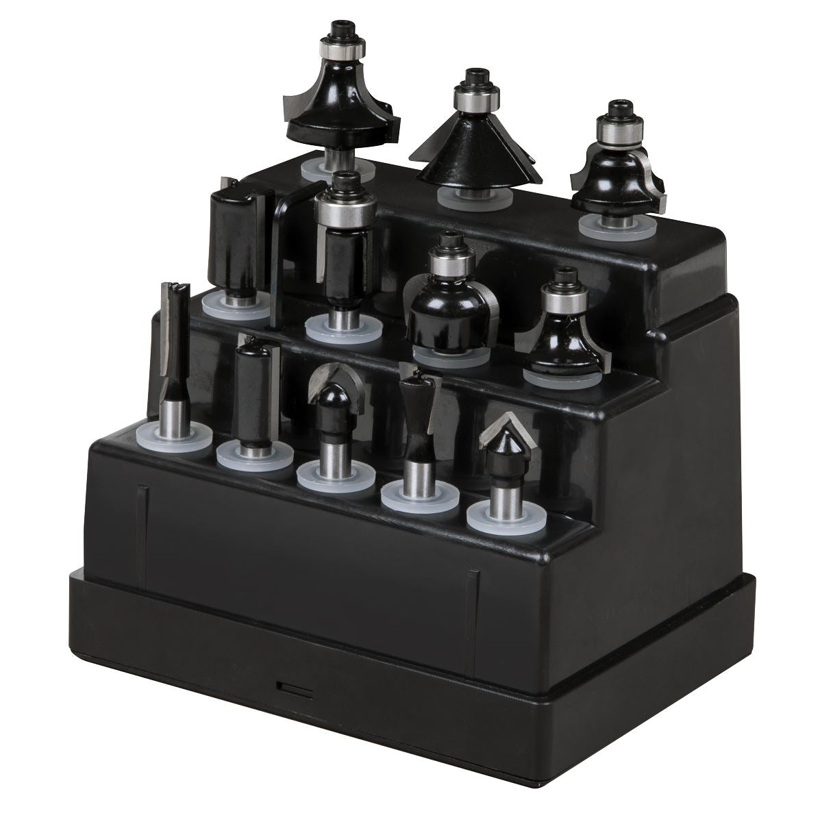 Sealey AK9912 Router Bit Set 12pc 1/4" Shank Sealey