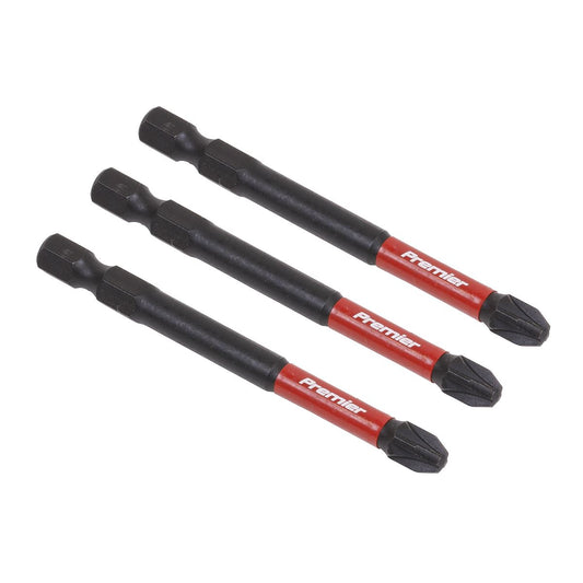 Sealey AK8259 Pozi #3 Impact Power Tool Bits 75mm - 3pc Sealey