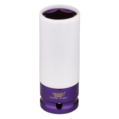 Draper 30646 Expert HI-TORQ® Wheel Nut Socket for Alloy Wheels 1/2" Sq. Dr. 22mm Draper