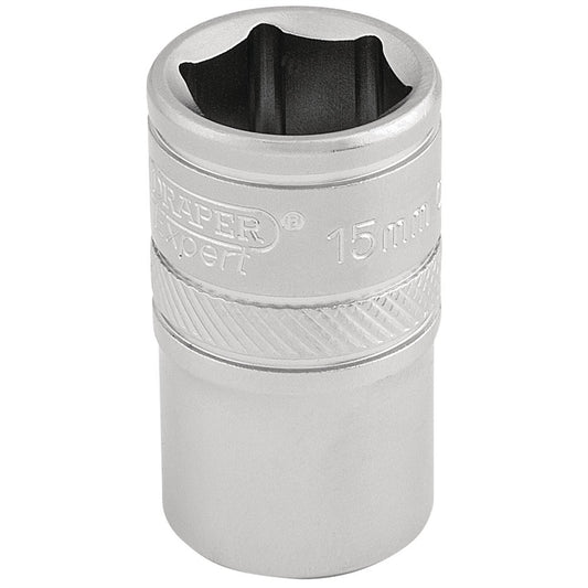 Draper 16605 6 Point Metric Socket 1/2" Sq. Dr. 15mm Draper
