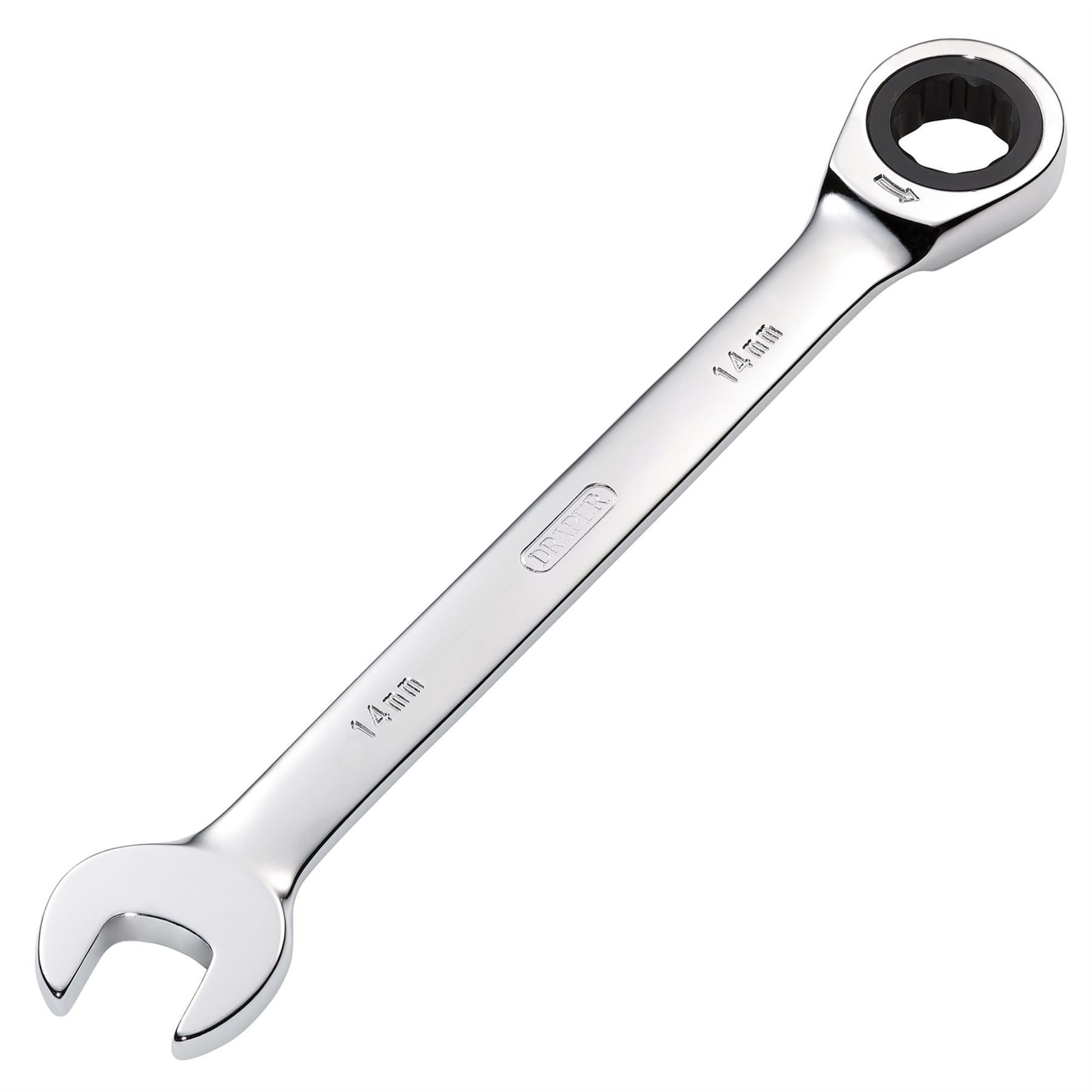 Draper 31011 Metric Ratcheting Combination Spanner 14mm Draper