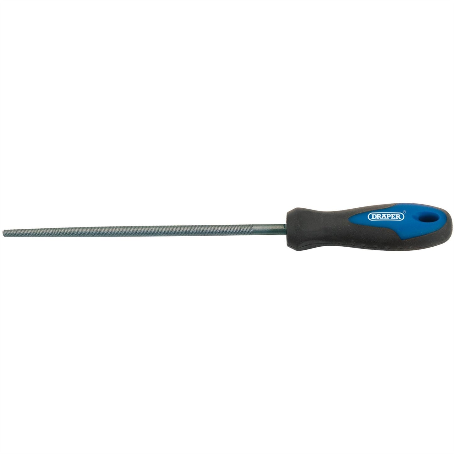 Draper 44955 Soft Grip Engineers Round File and Handle 200mm Draper