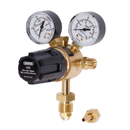 Draper 70147 Industrial Gas Bottle Regulator with Double Gauge 300 bar Draper