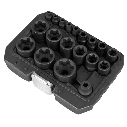 Sealey SX097 External TRX-P* Socket Set 19pc 1/4", 3/8", 1/2" Drive Sealey