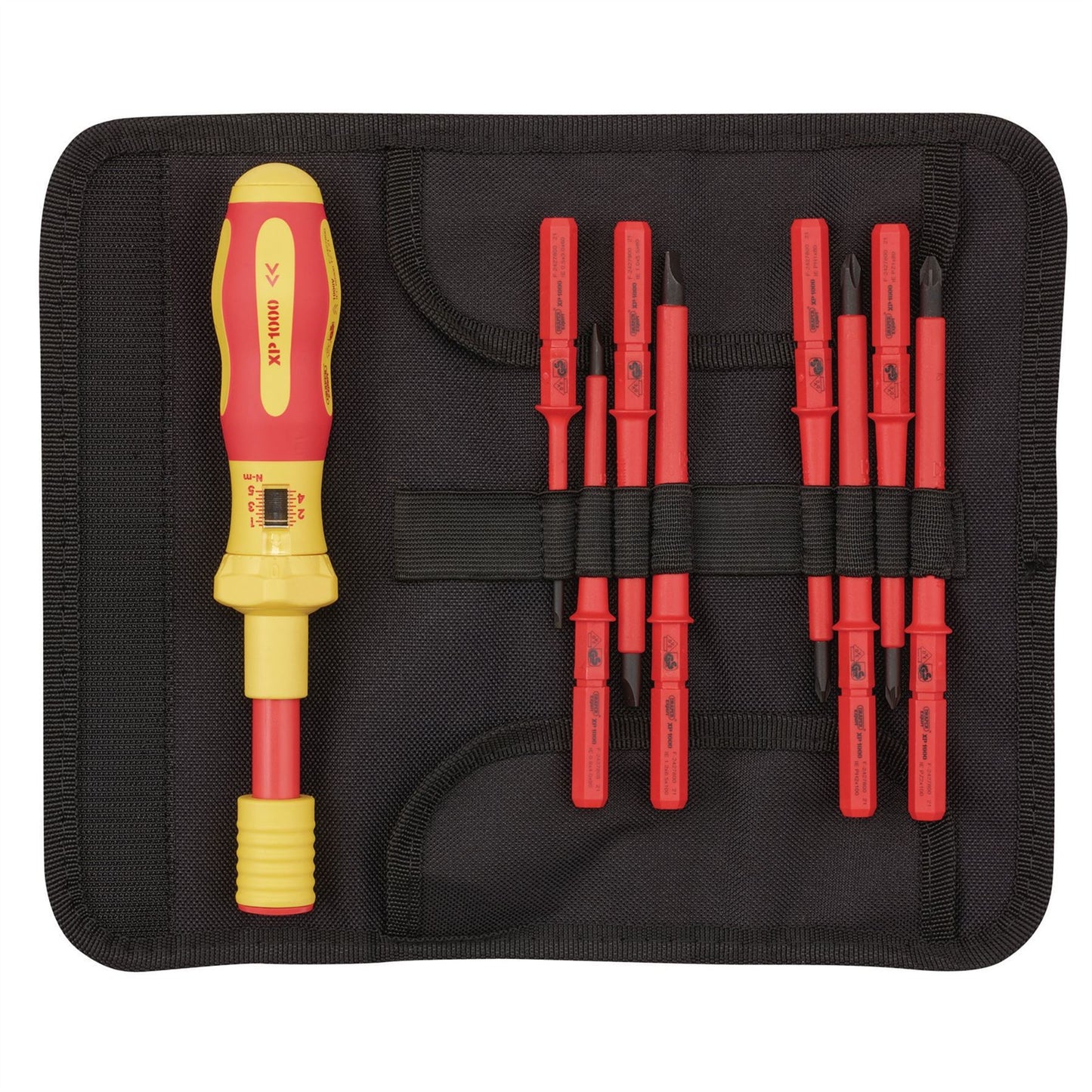 Draper 65372 XP1000® VDE Interchangeable Torque Screwdriver Set 9 Piece Draper