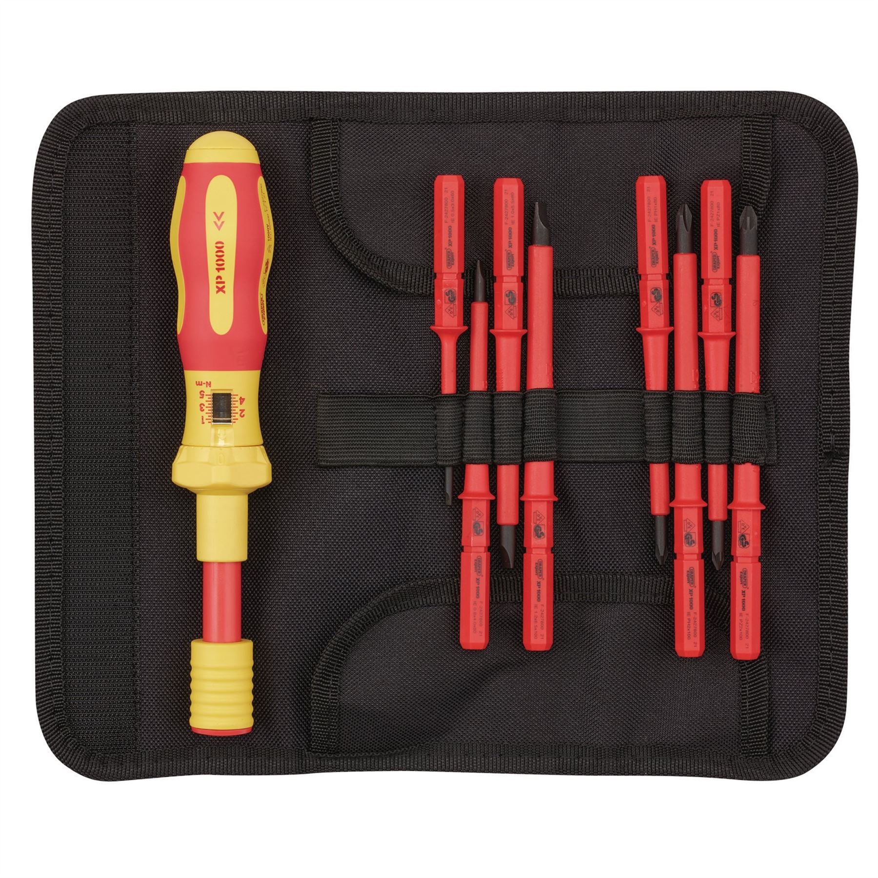 Draper 65372 XP1000® VDE Interchangeable Torque Screwdriver Set 9 Piece Draper