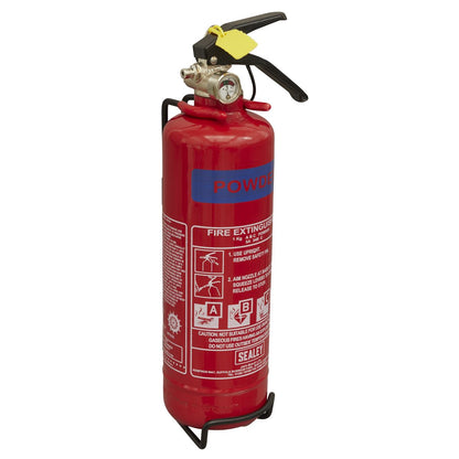 Sealey SDPE01 Fire Extinguisher 1kg Dry Powder Sealey