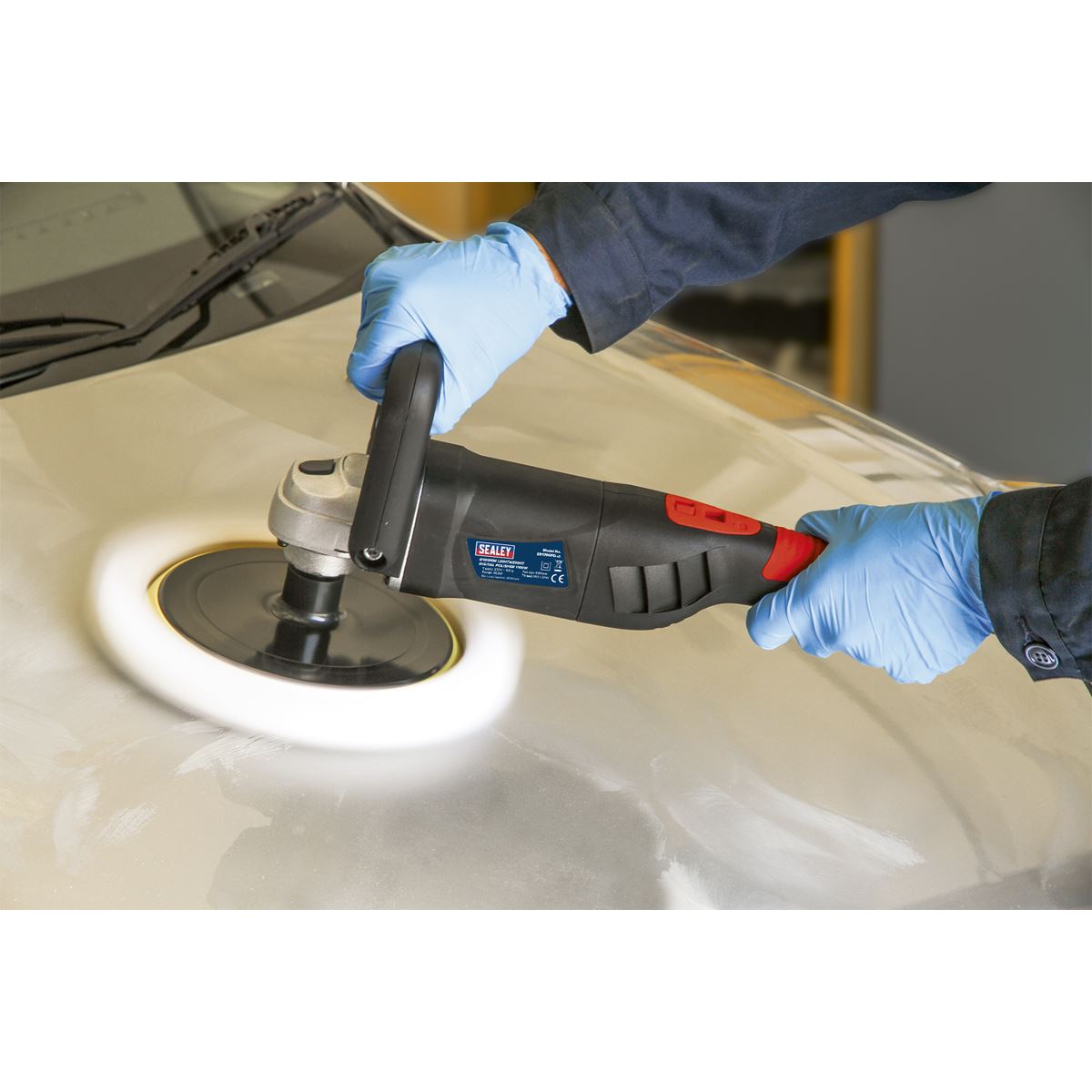 Sealey ER1700PD Polisher Digital Ø180mm 1100W/230V Lightweight Sealey