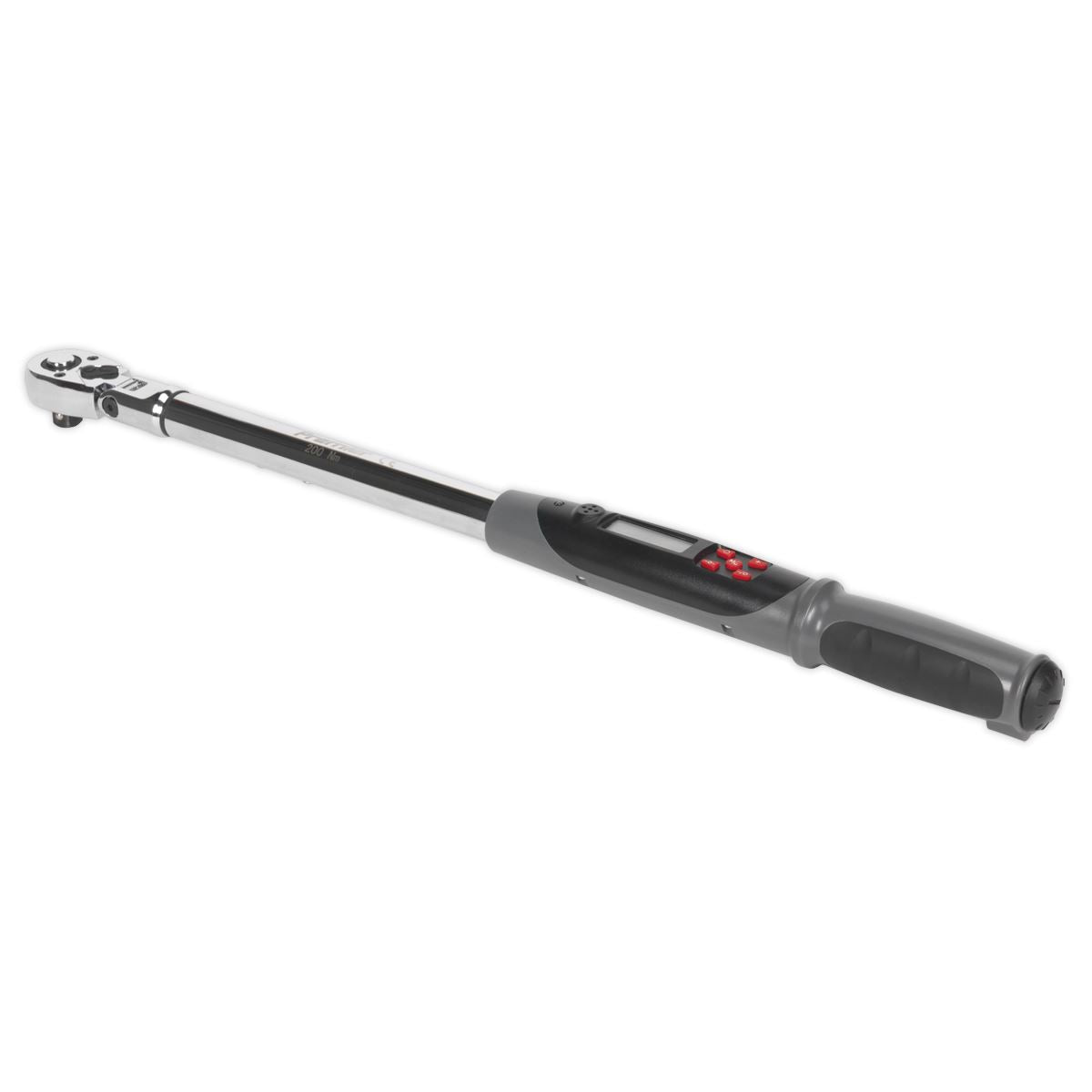 Sealey STW309 Angle Torque Wrench Flexi-Head Digital 1/2"Sq Drive 20-200Nm(14.7-147.5lb.ft) Sealey