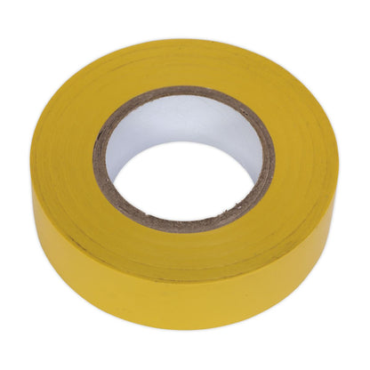 Sealey ITYEL10 PVC Insulating Tape 19mm x 20m Yellow Pack of 10 Sealey