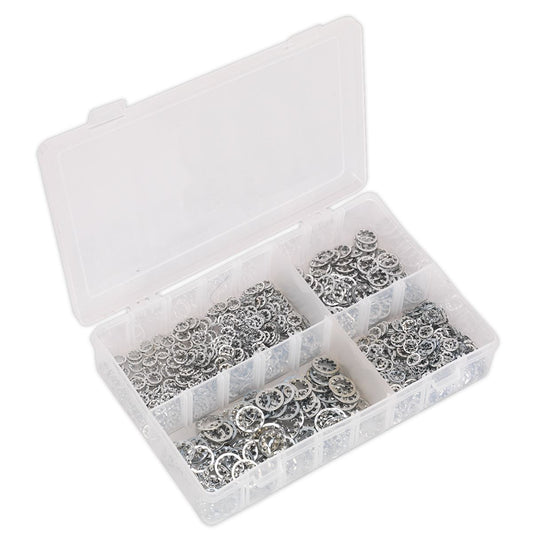 Sealey AB057LW Lock Washer Assortment 1000pc Serrated Internal M5-M10 Metric Sealey