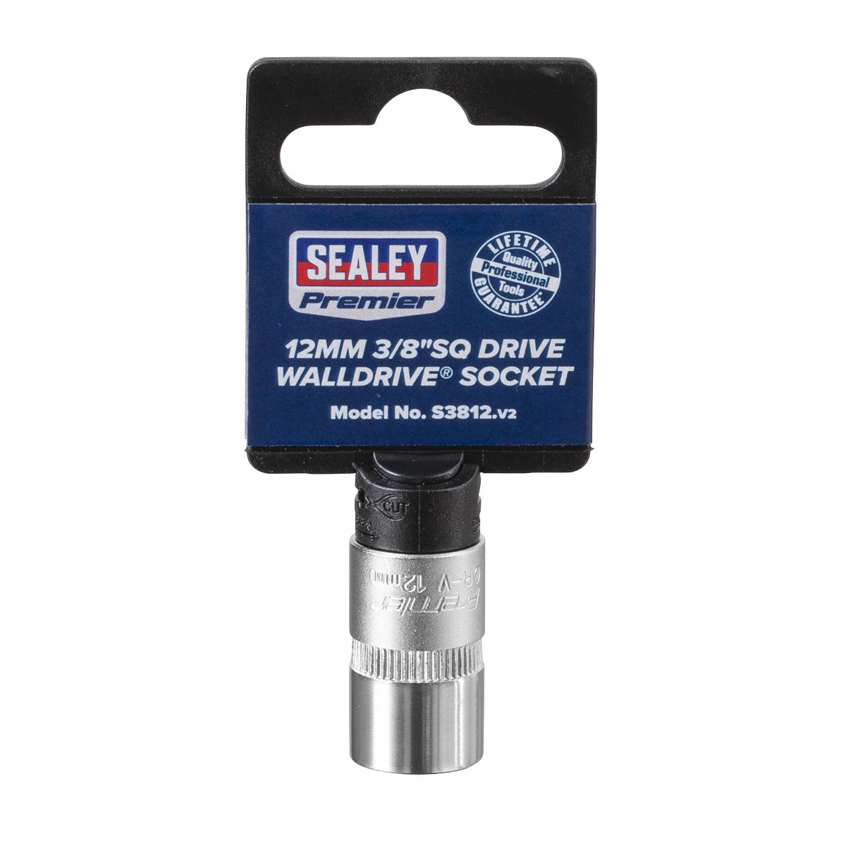 Sealey S3812 WallDrive® Socket 12mm 3/8"Sq Drive Sealey