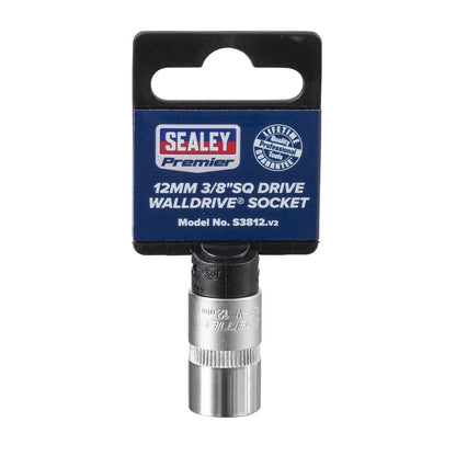 Sealey S3812 WallDrive® Socket 12mm 3/8"Sq Drive Sealey