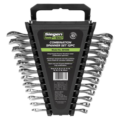 Siegen S01246 Combination Spanner Set 12pc Metric Siegen