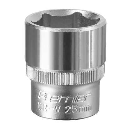 Sealey S1225 WallDrive® Socket 25mm 1/2"Sq Drive Sealey