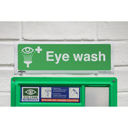 Sealey SS58V1 Safe Conditions Safety Sign - Eye Wash - Self-Adhesive Vinyl Sealey