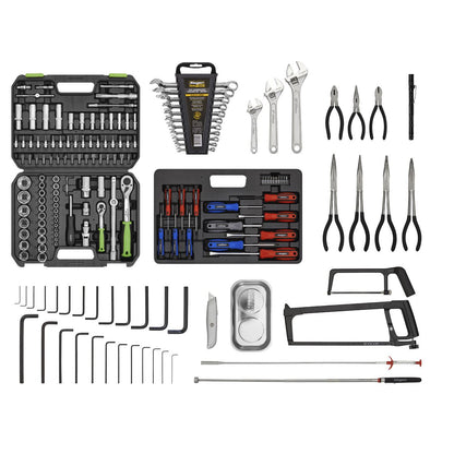 Sealey AP2200BBCOMBO Topchest & Rollcab Combination 6 Drawer with Ball-Bearing Slides - Red/Grey & 170pc Tool Kit Sealey