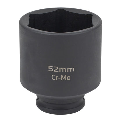 Sealey SX010 Impact Socket 52mm 1/2"Sq Drive Sealey