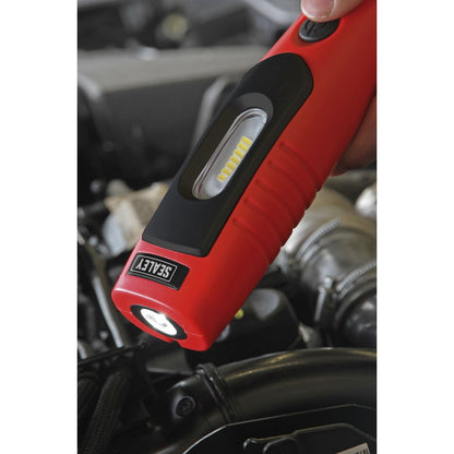 Sealey LED3602R Rechargeable 360° Inspection Light 4W & 3W SMD LED Red Lithium-ion Sealey